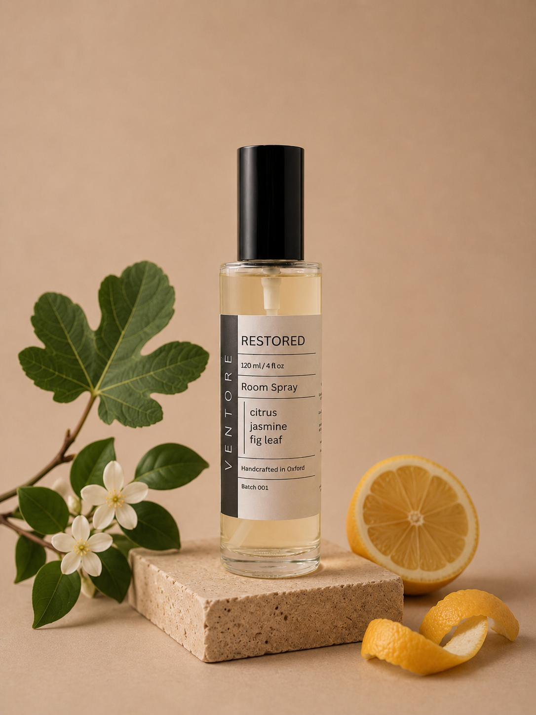 VENTORÉ Restored room spray 120ml, citrus and fig leaf – handmade in Oxford, photo 3