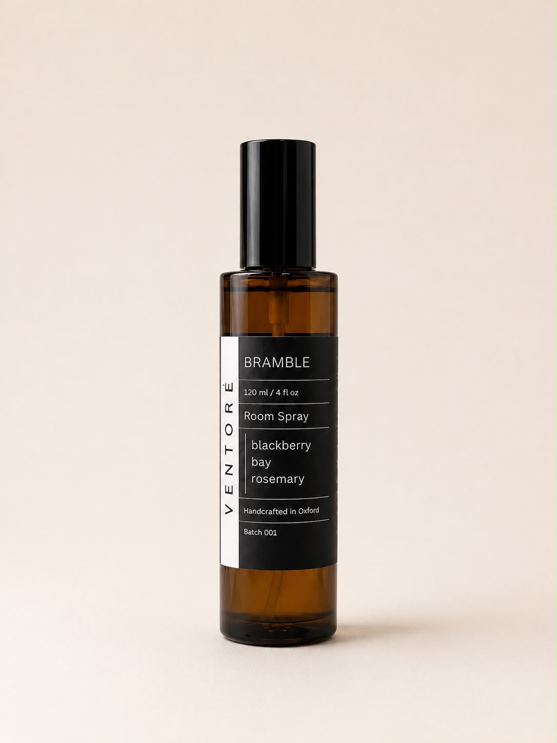 VENTORÉ Bramble room spray 120ml, blackberry and bay home fragrance in glass bottle