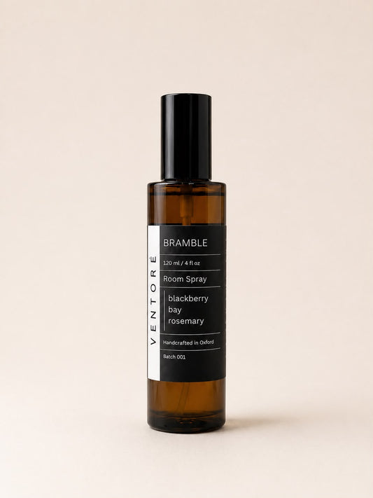 VENTORÉ Bramble room spray 120ml, blackberry and bay home fragrance in glass bottle